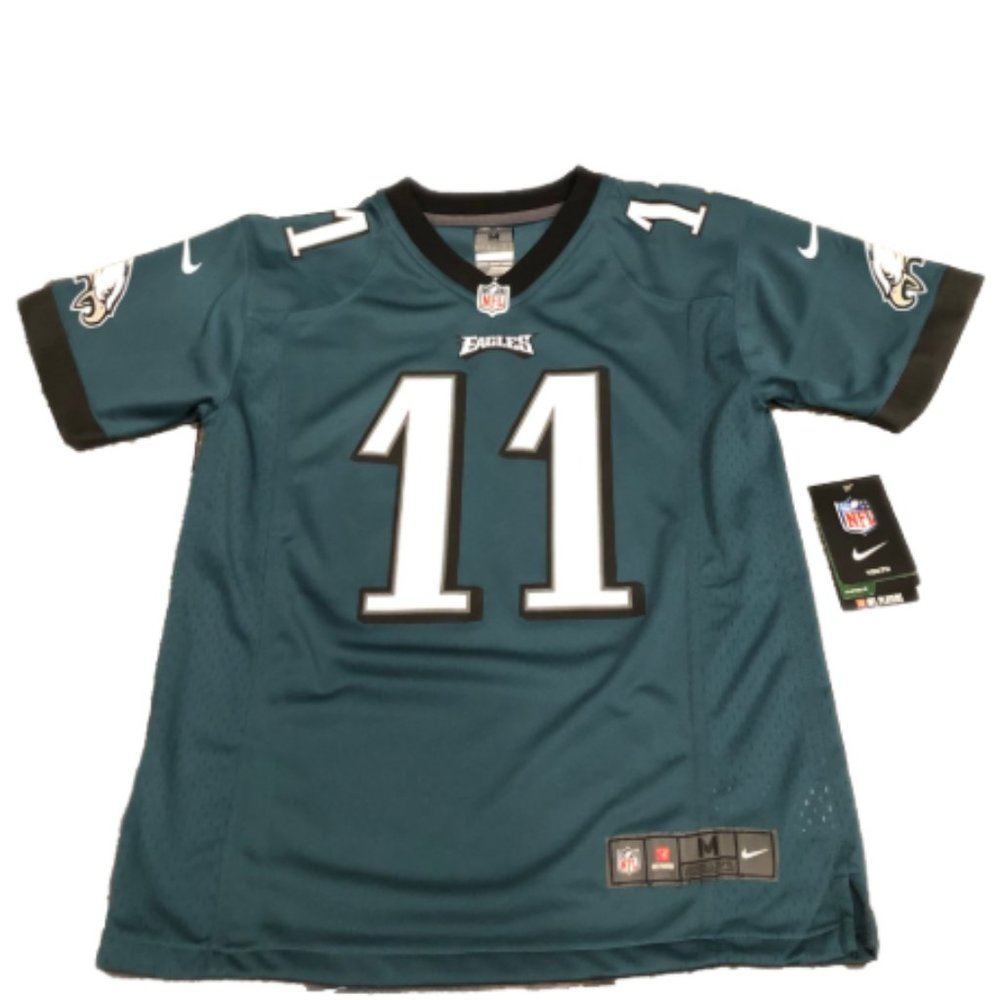NWT #11 Carson Wentz Nike Philadelphia Eagles Boy's Game Football Jersey